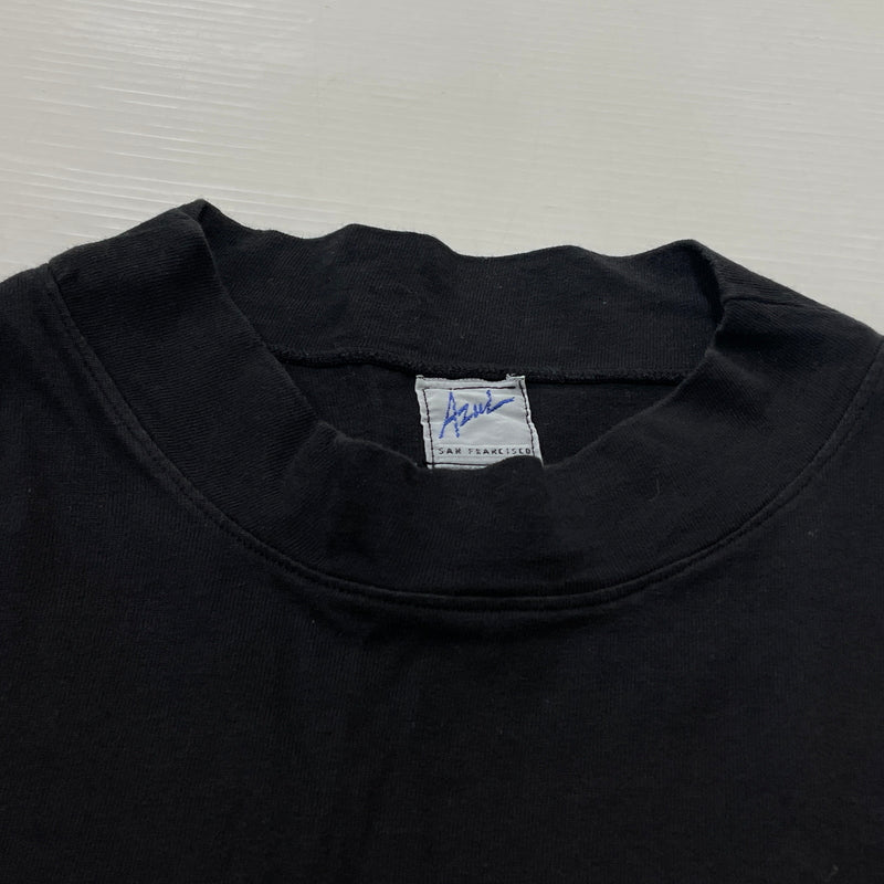 【現状渡し品】【メンズ】 AZUL SAN アズール サン FRANCISCO MOCK NECK L/S TEE フランシスコ モック ネック ロング スリーブ Tシャツ 長袖 トップス 147-260906-sa-29-teih サイズ：22J カラー：ブラック 万代Net店