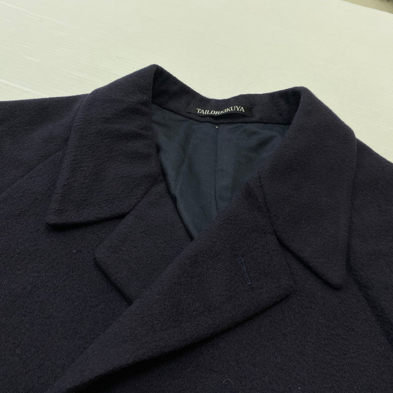 【中古品】【メンズ】 TAILOR KIKUYA テイラー キクヤ DOUBLE WOOL COAT ダブル ウール コート アウター 147-260724-sa-26-tei サイズ：不明 カラー：ネイビー 万代Net店