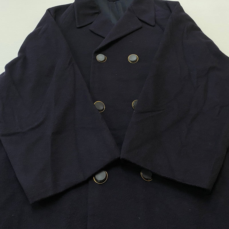 【中古品】【メンズ】 TAILOR KIKUYA テイラー キクヤ DOUBLE WOOL COAT ダブル ウール コート アウター 147-260724-sa-26-tei サイズ：不明 カラー：ネイビー 万代Net店
