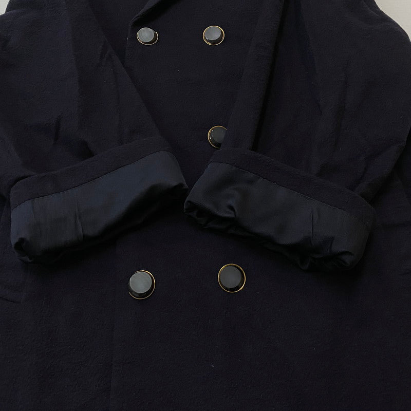 【中古品】【メンズ】 TAILOR KIKUYA テイラー キクヤ DOUBLE WOOL COAT ダブル ウール コート アウター 147-260724-sa-26-tei サイズ：不明 カラー：ネイビー 万代Net店