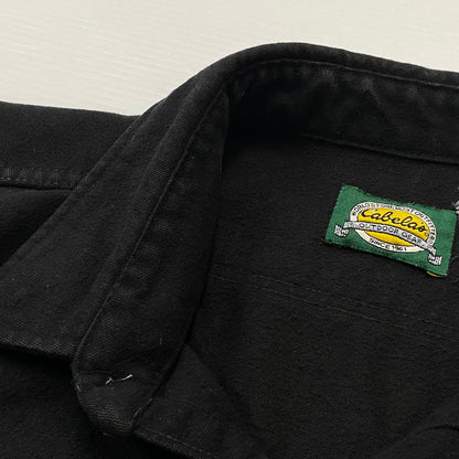 【中古品】【メンズ】 CABELA'S カベラス 90’s CHAMOIS CLOTH FLANNEL SHIRT 90年代 シャミー クロス シャツ 長袖 トップス 145-260724-sa-25-tei サイズ：XL カラー：ブラック 万代Net店