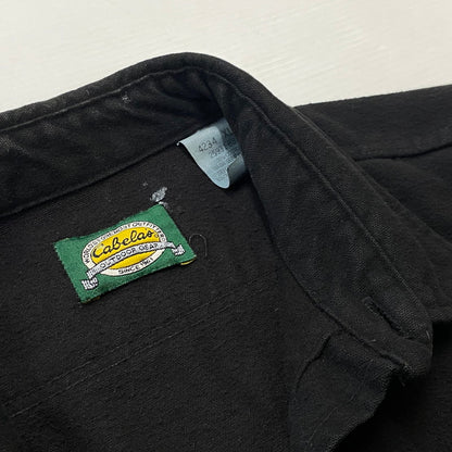 【中古品】【メンズ】 CABELA'S カベラス 90’s CHAMOIS CLOTH FLANNEL SHIRT 90年代 シャミー クロス シャツ 長袖 トップス 145-260724-sa-25-tei サイズ：XL カラー：ブラック 万代Net店
