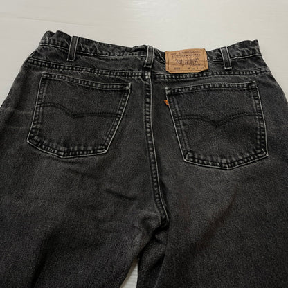 【中古品】【メンズ】 Levi’s リーバイス 550 BLACK DENIM PANTS MADE IN USA ブラックデニムパンツ ボトムス ジーンズ オレンジタブ ボタン裏刻印896 156-260730-ss-13-tei サイズ：36 カラー：ブラック 万代Net店