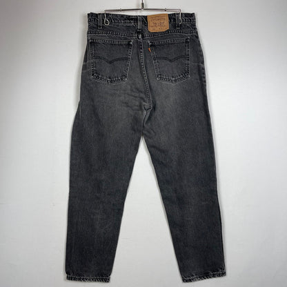 【中古品】【メンズ】 Levi’s リーバイス 550 BLACK DENIM PANTS MADE IN USA ブラックデニムパンツ ボトムス ジーンズ オレンジタブ ボタン裏刻印896 156-260730-ss-13-tei サイズ：36 カラー：ブラック 万代Net店