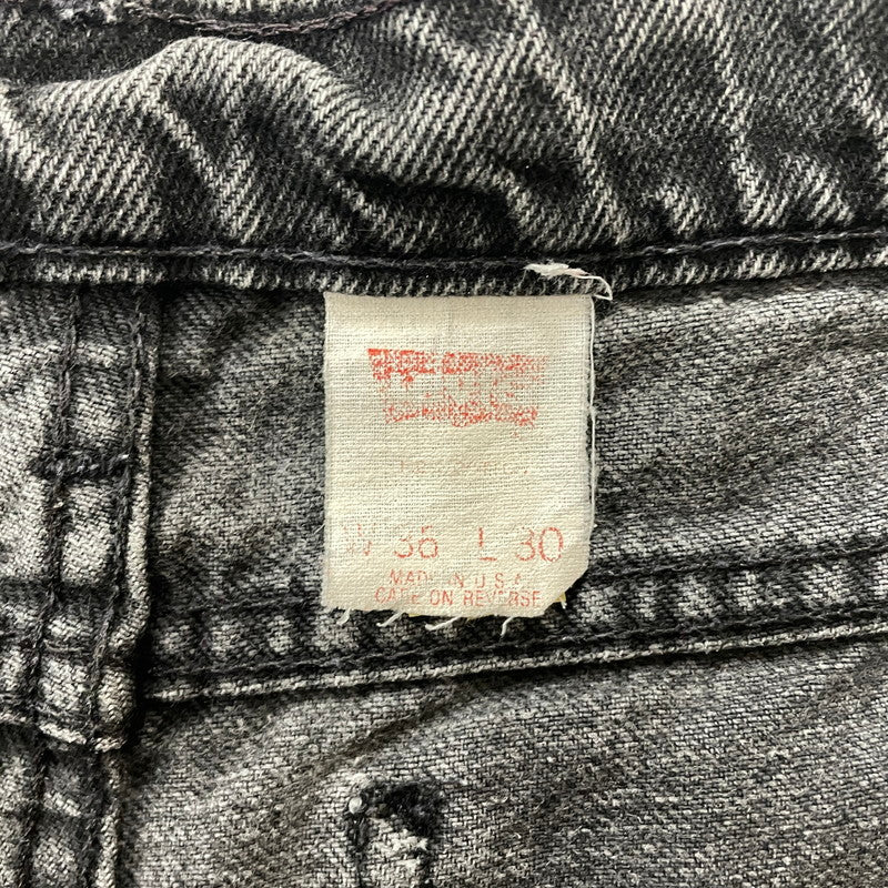 【中古品】【メンズ】 Levi’s リーバイス 550 BLACK DENIM PANTS MADE IN USA ブラックデニムパンツ ボトムス ジーンズ オレンジタブ ボタン裏刻印896 156-260730-ss-13-tei サイズ：36 カラー：ブラック 万代Net店