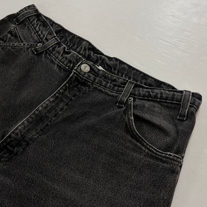 【中古品】【メンズ】 Levi’s リーバイス 550 BLACK DENIM PANTS MADE IN USA ブラックデニムパンツ ボトムス ジーンズ オレンジタブ ボタン裏刻印896 156-260730-ss-13-tei サイズ：36 カラー：ブラック 万代Net店