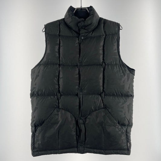 【中古品】【メンズ】 OLD Stussy オールドステューシー REVERSIBLE DOWN VEST リバーシブルダウンベスト アウター 142-260730-ss-01-tei サイズ：M/※無地側ポケット横ダメージ有 カラー：ブラック×グレー 万代Net店