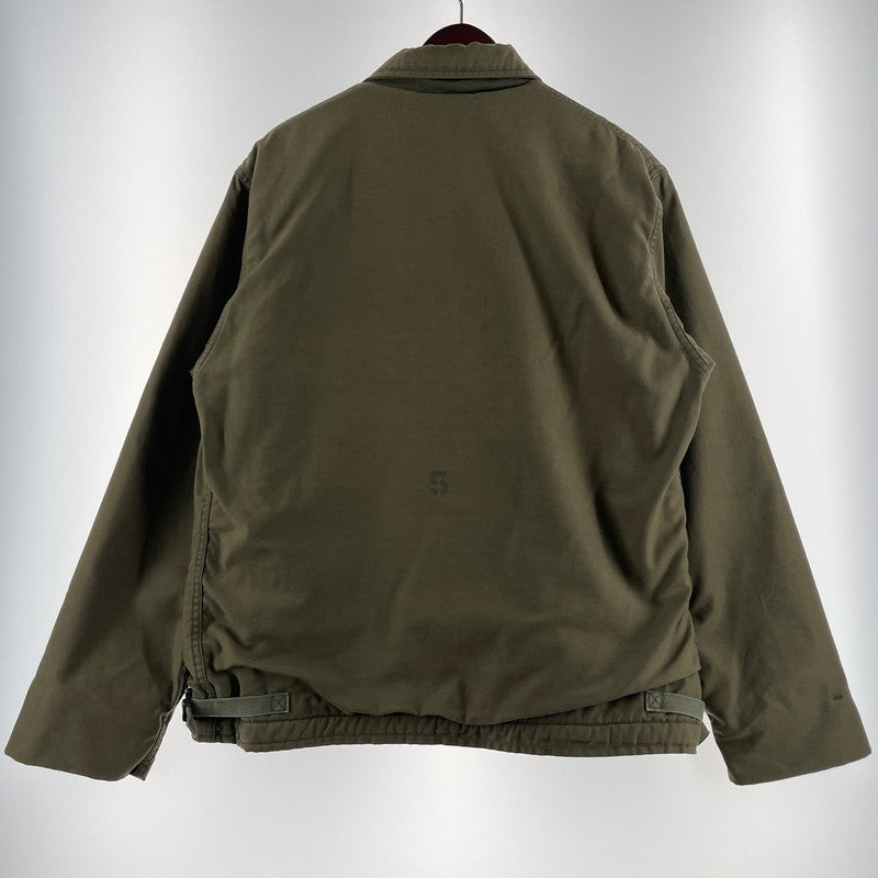 【中古品】【メンズ】 U.S.NAVY アメリカ海軍 A-2 DECK JACKET デッキジャケット アウター 145-260730-ss-10-tei サイズ：42~44/※使用感有 カラー：カーキ 万代Net店