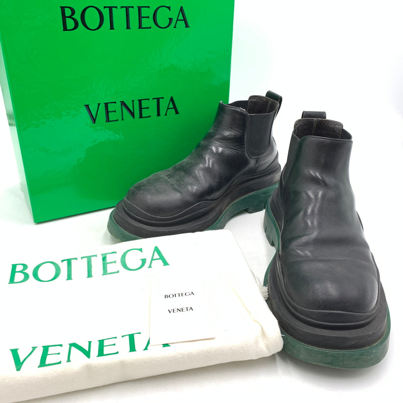【現状渡し品】【メンズ】 Bottega Veneta ボッテガヴェネタ TIRE BOOTS タイヤ ブーツ 靴 シューズ チェルシーブーツ 183-260727-ko-03-tei サイズ：41 カラー：ブラックグリーン 万代Net店