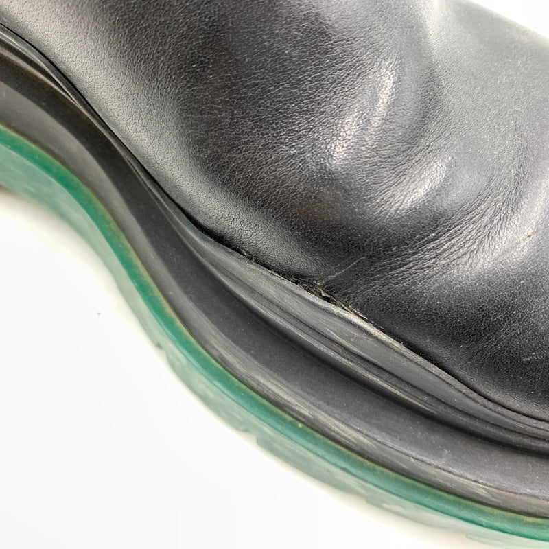 【現状渡し品】【メンズ】 Bottega Veneta ボッテガヴェネタ TIRE BOOTS タイヤ ブーツ 靴 シューズ チェルシーブーツ 183-260727-ko-03-tei サイズ：41 カラー：ブラックグリーン 万代Net店
