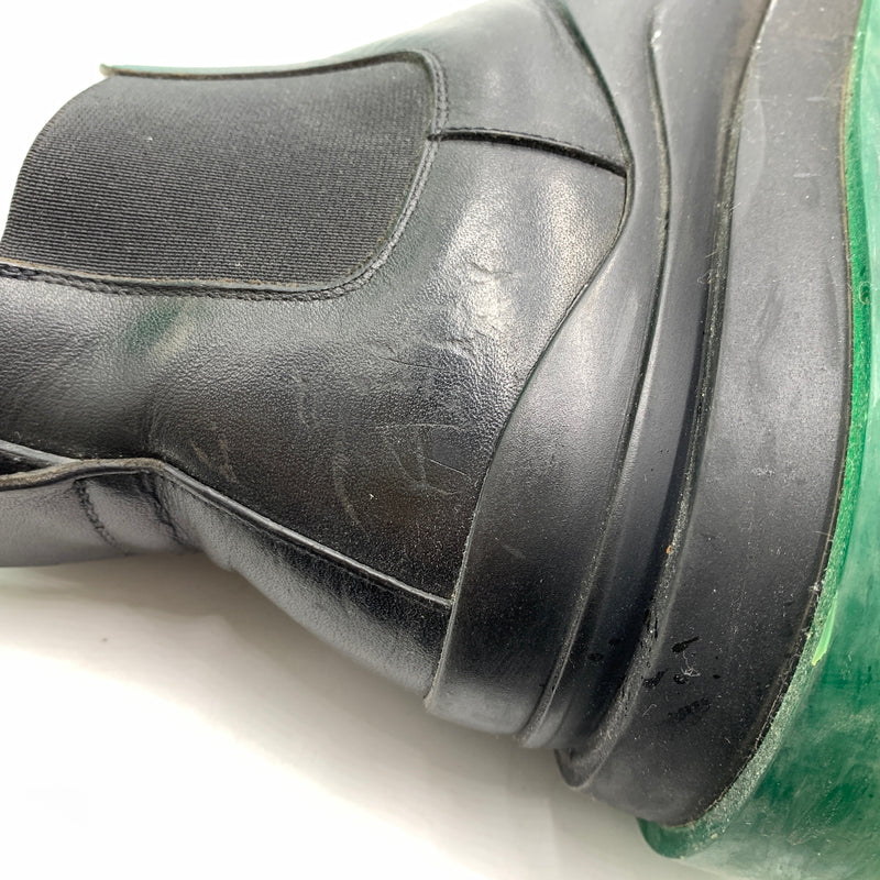 【現状渡し品】【メンズ】 Bottega Veneta ボッテガヴェネタ TIRE BOOTS タイヤ ブーツ 靴 シューズ チェルシーブーツ 183-260727-ko-03-tei サイズ：41 カラー：ブラックグリーン 万代Net店