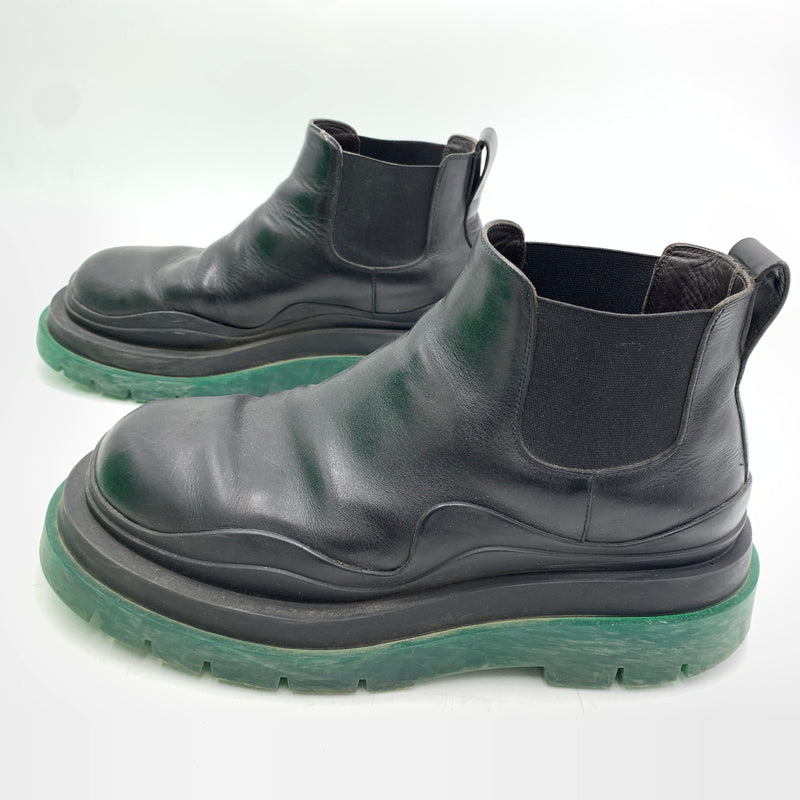 【現状渡し品】【メンズ】 Bottega Veneta ボッテガヴェネタ TIRE BOOTS タイヤ ブーツ 靴 シューズ チェルシーブーツ 183-260727-ko-03-tei サイズ：41 カラー：ブラックグリーン 万代Net店