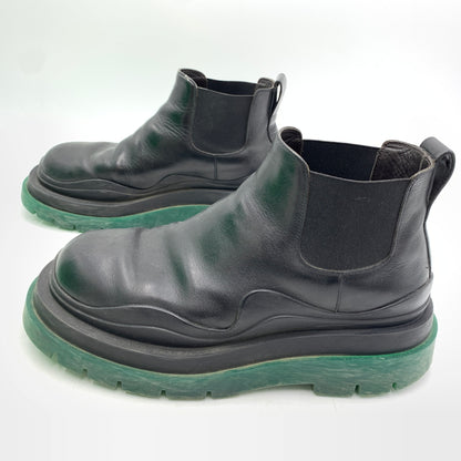 【現状渡し品】【メンズ】 Bottega Veneta ボッテガヴェネタ TIRE BOOTS タイヤ ブーツ 靴 シューズ チェルシーブーツ 183-260727-ko-03-tei サイズ：41 カラー：ブラックグリーン 万代Net店