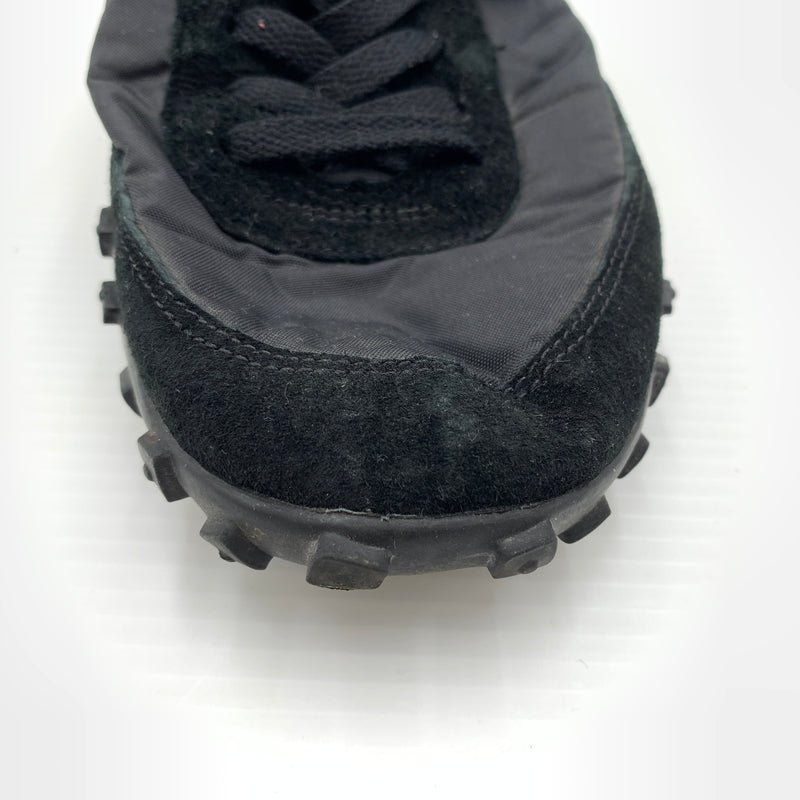 【中古品】【メンズ】 BLACK COMME des GARCONS ブラック コムデギャルソン × NIKE ナイキ 別注 コラボ WAFFLE RACER '17 BLACK WHITE AA9709-001 ワッフル レーサー スニーカー 靴 シューズ 160-260727-ko-04-tei サイズ：27.5cm カラー：ブラック 万代Net店