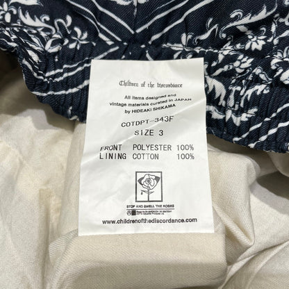 【中古品】【メンズ】 CHILDREN OF THE DISCORDANCE チルドレンオブザディスコーダンス 22SS PERSONAL DATA PRINT SHORT COTDPT-343F ショートパンツ ボトムス 151-260727-yo-16-tei サイズ：3 カラー：ブラック 万代Net店