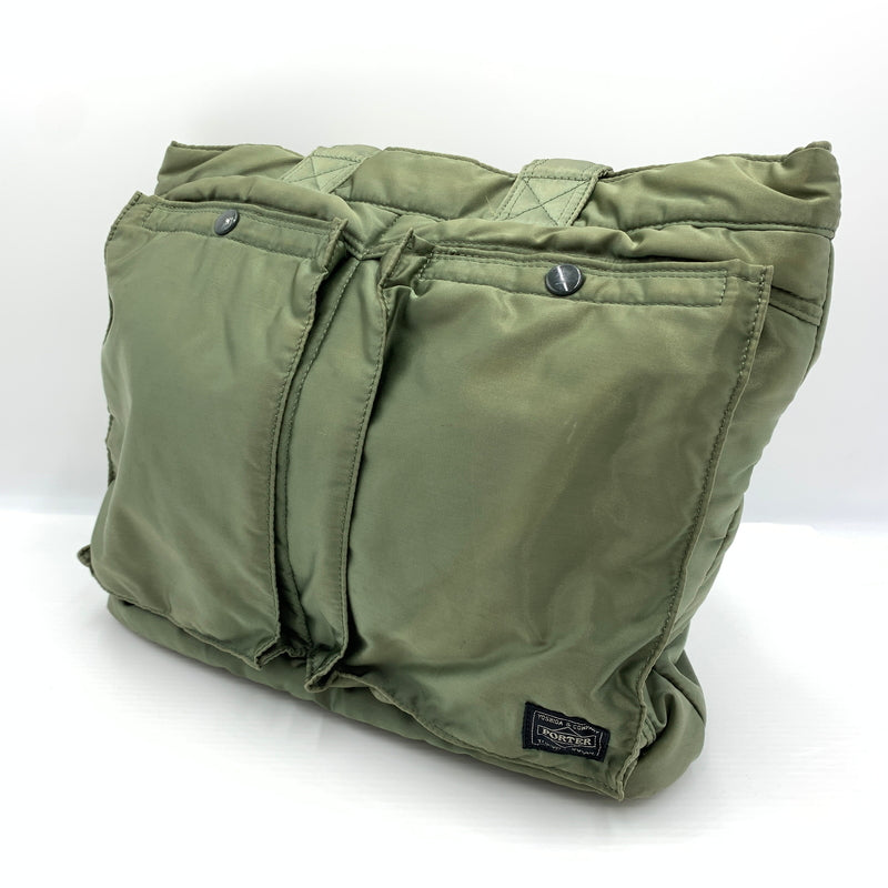 【現状渡し品】【メンズ】 PORTER ポーター TANKER TOTE BAG タンカー トートバッグ カバン MA-1 モチーフ 188-260727-ko-09-tei カラー：セージグリーン 万代Net店