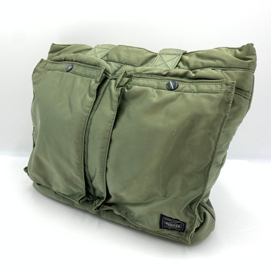 【現状渡し品】【メンズ】 PORTER ポーター TANKER TOTE BAG タンカー トートバッグ カバン MA-1 モチーフ 188-260727-ko-09-tei カラー：セージグリーン 万代Net店
