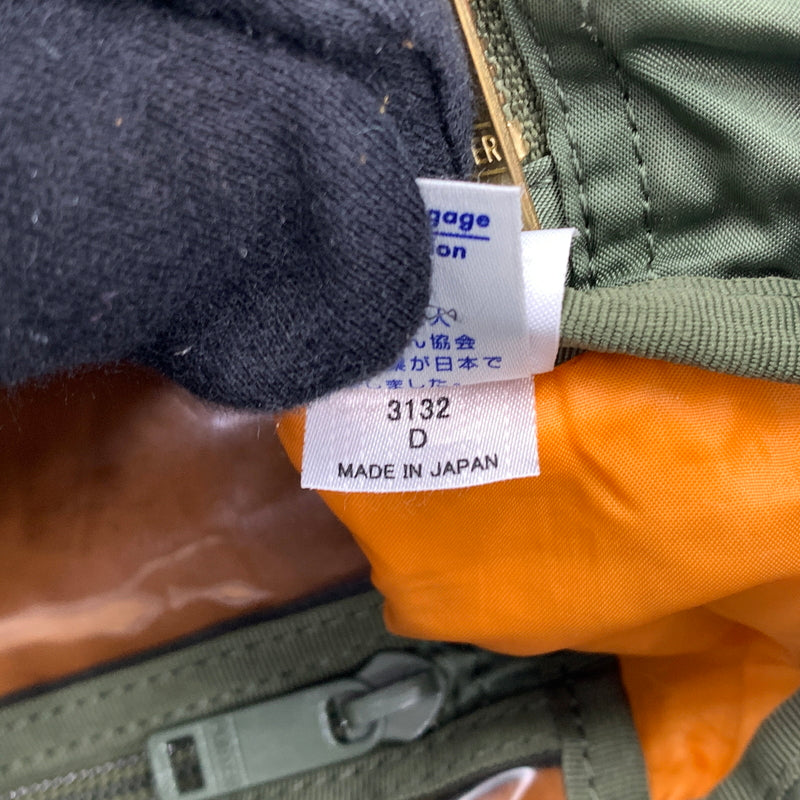 【現状渡し品】【メンズ】 PORTER ポーター TANKER TOTE BAG タンカー トートバッグ カバン MA-1 モチーフ 188-260727-ko-09-tei カラー：セージグリーン 万代Net店