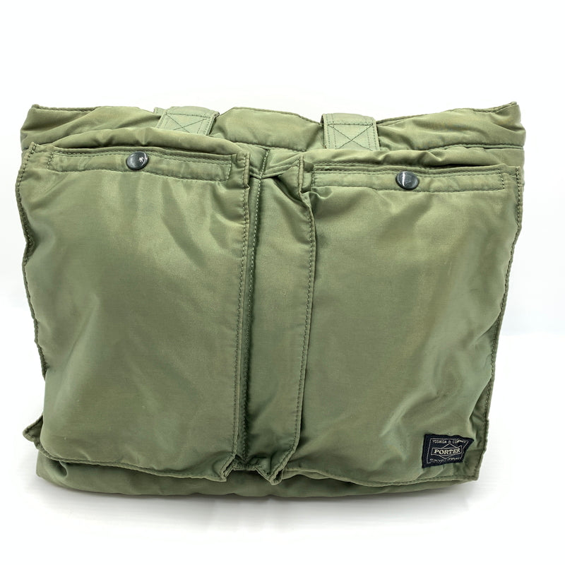 【現状渡し品】【メンズ】 PORTER ポーター TANKER TOTE BAG タンカー トートバッグ カバン MA-1 モチーフ 188-260727-ko-09-tei カラー：セージグリーン 万代Net店