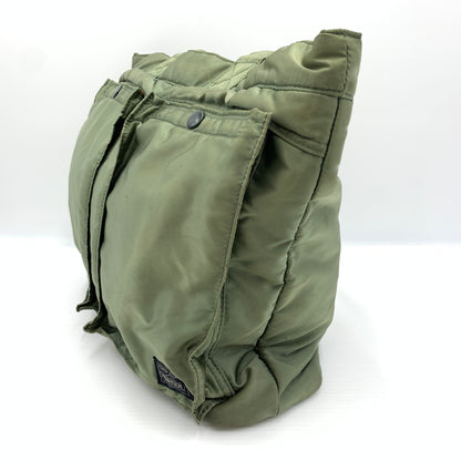 【現状渡し品】【メンズ】 PORTER ポーター TANKER TOTE BAG タンカー トートバッグ カバン MA-1 モチーフ 188-260727-ko-09-tei カラー：セージグリーン 万代Net店