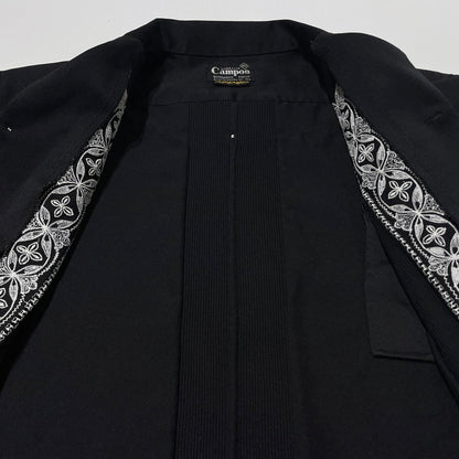 【中古品】【メンズ】 CAMPOS カンポス 80's~ EMBROIDERY DESIGN HALF SLEEVE CUBA SHIRT VINTAGE 80年代～ 刺繍デザイン ハーフスリーブ キューバシャツ 半袖 トップス ヴィンテージ 145-260727-yo-07-tei サイズ：40 カラー：ブラック 万代Net店