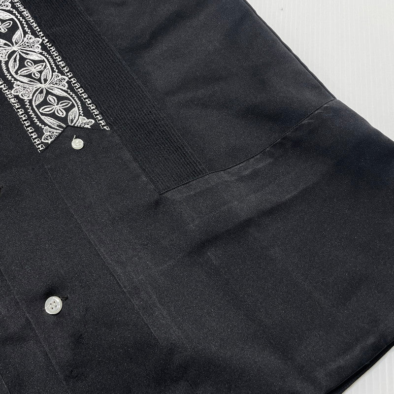 【中古品】【メンズ】 CAMPOS カンポス 80's~ EMBROIDERY DESIGN HALF SLEEVE CUBA SHIRT VINTAGE 80年代～ 刺繍デザイン ハーフスリーブ キューバシャツ 半袖 トップス ヴィンテージ 145-260727-yo-07-tei サイズ：40 カラー：ブラック 万代Net店
