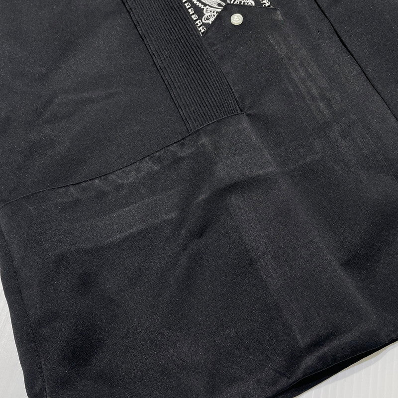 【中古品】【メンズ】 CAMPOS カンポス 80's~ EMBROIDERY DESIGN HALF SLEEVE CUBA SHIRT VINTAGE 80年代～ 刺繍デザイン ハーフスリーブ キューバシャツ 半袖 トップス ヴィンテージ 145-260727-yo-07-tei サイズ：40 カラー：ブラック 万代Net店