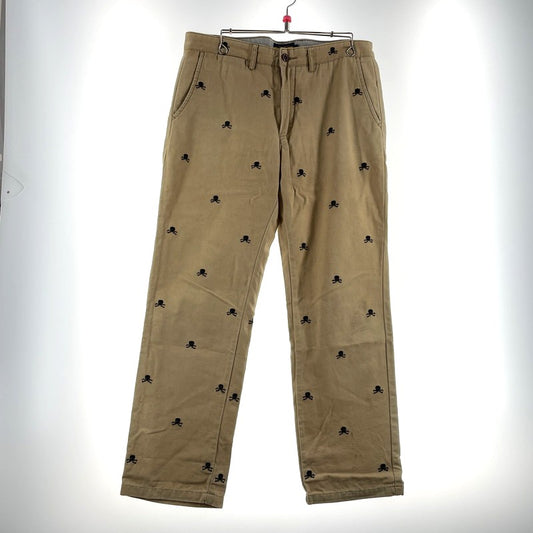 【中古品】【メンズ】 Ralph Lauren RUGBY ラルフローレン ラグビー SKULL EMBROIDERED CHINO PANT スカル チノパンツ ボトムス 刺繍 158-260727-yo-20-tei サイズ：32 カラー：ベージュ 万代Net店
