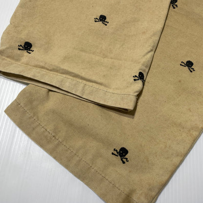 【中古品】【メンズ】 Ralph Lauren RUGBY ラルフローレン ラグビー SKULL EMBROIDERED CHINO PANT スカル チノパンツ ボトムス 刺繍 158-260727-yo-20-tei サイズ：32 カラー：ベージュ 万代Net店