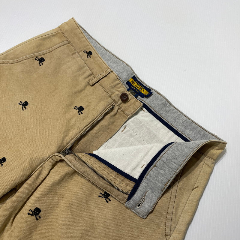 【中古品】【メンズ】 Ralph Lauren RUGBY ラルフローレン ラグビー SKULL EMBROIDERED CHINO PANT スカル チノパンツ ボトムス 刺繍 158-260727-yo-20-tei サイズ：32 カラー：ベージュ 万代Net店