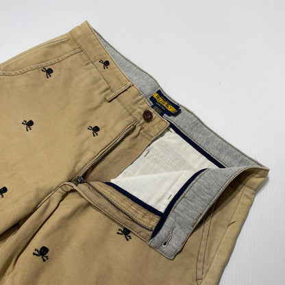 【中古品】【メンズ】 Ralph Lauren RUGBY ラルフローレン ラグビー SKULL EMBROIDERED CHINO PANT スカル チノパンツ ボトムス 刺繍 158-260727-yo-20-tei サイズ：32 カラー：ベージュ 万代Net店