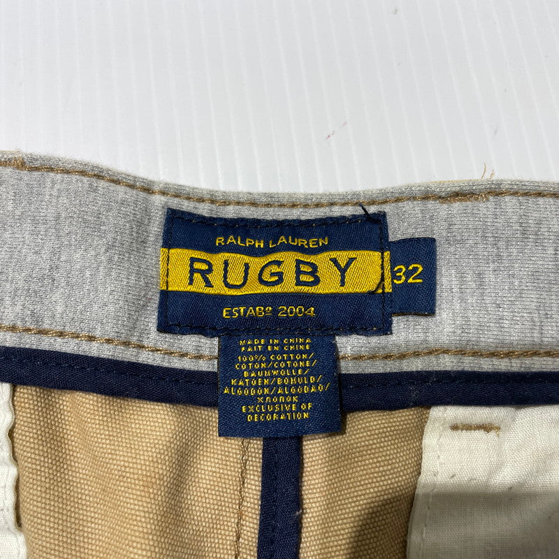【中古品】【メンズ】 Ralph Lauren RUGBY ラルフローレン ラグビー SKULL EMBROIDERED CHINO PANT スカル チノパンツ ボトムス 刺繍 158-260727-yo-20-tei サイズ：32 カラー：ベージュ 万代Net店