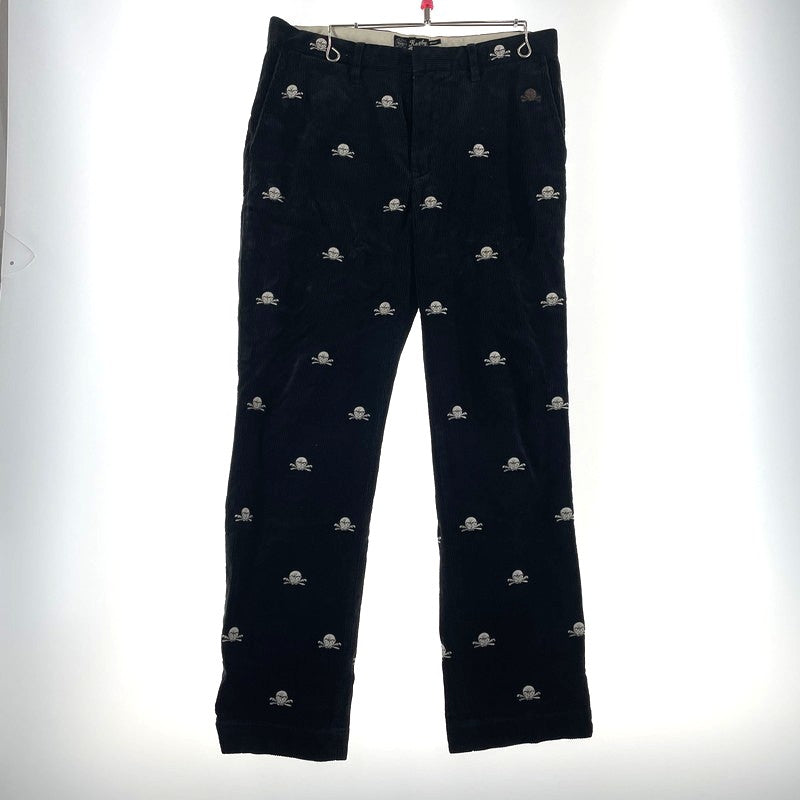 【中古品】【メンズ】 Ralph Lauren RUGBY ラルフローレン ラグビー SKULL CORDUROY PANTS スカル コーデュロイ パンツ ボトムス 158-260727-yo-17-tei サイズ：32 カラー：ブラック 万代Net店