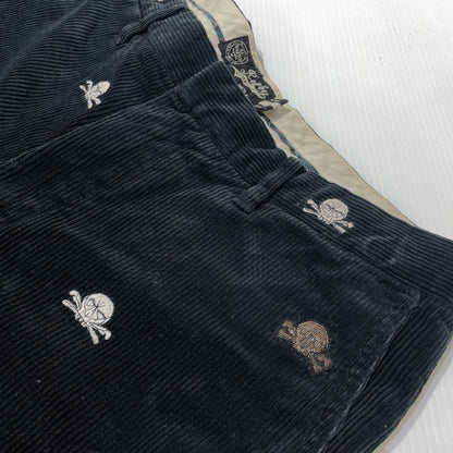 【中古品】【メンズ】 Ralph Lauren RUGBY ラルフローレン ラグビー SKULL CORDUROY PANTS スカル コーデュロイ パンツ ボトムス 158-260727-yo-17-tei サイズ：32 カラー：ブラック 万代Net店
