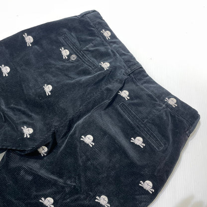 【中古品】【メンズ】 Ralph Lauren RUGBY ラルフローレン ラグビー SKULL CORDUROY PANTS スカル コーデュロイ パンツ ボトムス 158-260727-yo-17-tei サイズ：32 カラー：ブラック 万代Net店