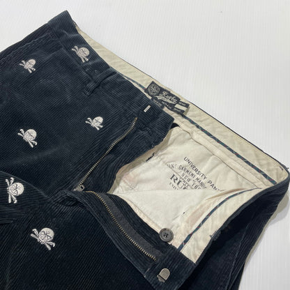 【中古品】【メンズ】 Ralph Lauren RUGBY ラルフローレン ラグビー SKULL CORDUROY PANTS スカル コーデュロイ パンツ ボトムス 158-260727-yo-17-tei サイズ：32 カラー：ブラック 万代Net店