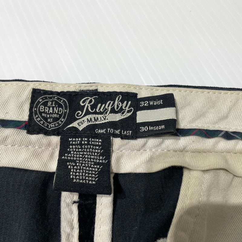 【中古品】【メンズ】 Ralph Lauren RUGBY ラルフローレン ラグビー SKULL CORDUROY PANTS スカル コーデュロイ パンツ ボトムス 158-260727-yo-17-tei サイズ：32 カラー：ブラック 万代Net店