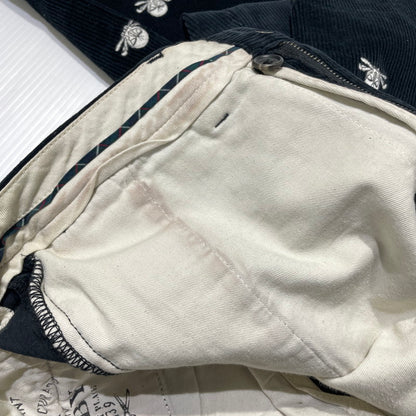 【中古品】【メンズ】 Ralph Lauren RUGBY ラルフローレン ラグビー SKULL CORDUROY PANTS スカル コーデュロイ パンツ ボトムス 158-260727-yo-17-tei サイズ：32 カラー：ブラック 万代Net店