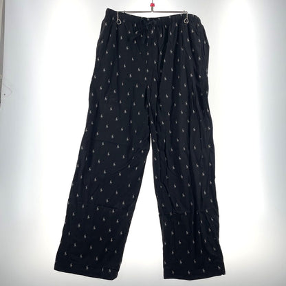 【中古品】【メンズ】 POLO by RALPH LAUREN ポロバイラルフローレン PONY PATTERN PAJAMA PANTS ポニーパターン パジャマ パンツ ボトムス 158-260727-yo-19-tei サイズ：LL カラー：ブラック 万代Net店