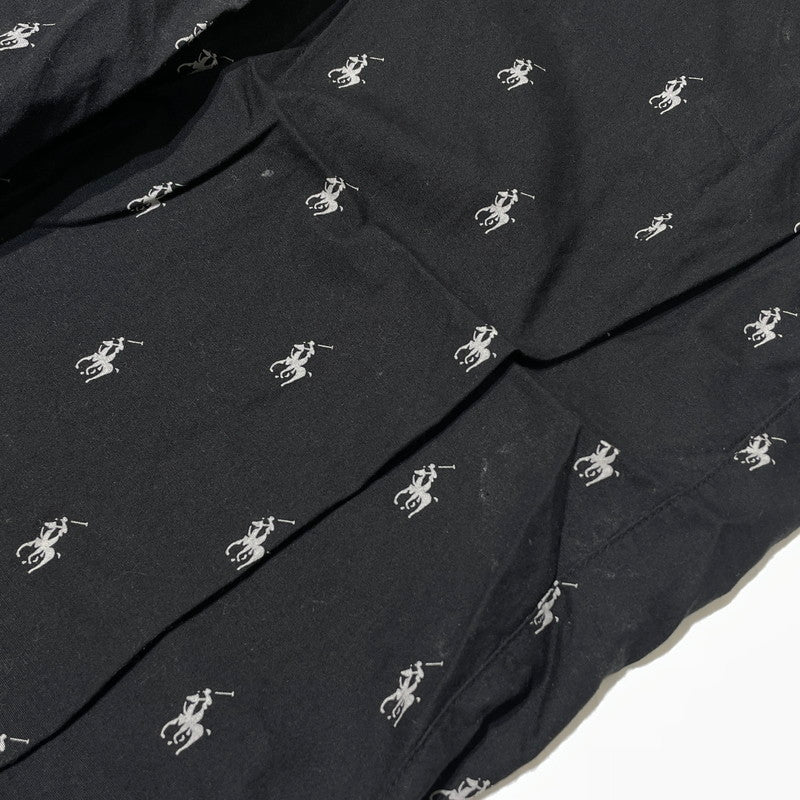 【中古品】【メンズ】 POLO by RALPH LAUREN ポロバイラルフローレン PONY PATTERN PAJAMA PANTS ポニーパターン パジャマ パンツ ボトムス 158-260727-yo-19-tei サイズ：LL カラー：ブラック 万代Net店