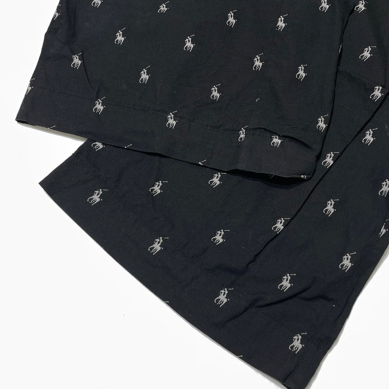 【中古品】【メンズ】 POLO by RALPH LAUREN ポロバイラルフローレン PONY PATTERN PAJAMA PANTS ポニーパターン パジャマ パンツ ボトムス 158-260727-yo-19-tei サイズ：LL カラー：ブラック 万代Net店