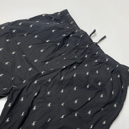 【中古品】【メンズ】 POLO by RALPH LAUREN ポロバイラルフローレン PONY PATTERN PAJAMA PANTS ポニーパターン パジャマ パンツ ボトムス 158-260727-yo-19-tei サイズ：LL カラー：ブラック 万代Net店