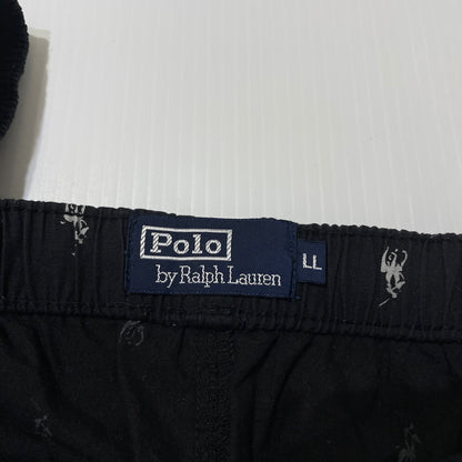 【中古品】【メンズ】 POLO by RALPH LAUREN ポロバイラルフローレン PONY PATTERN PAJAMA PANTS ポニーパターン パジャマ パンツ ボトムス 158-260727-yo-19-tei サイズ：LL カラー：ブラック 万代Net店
