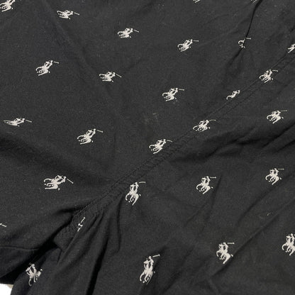 【中古品】【メンズ】 POLO by RALPH LAUREN ポロバイラルフローレン PONY PATTERN PAJAMA PANTS ポニーパターン パジャマ パンツ ボトムス 158-260727-yo-19-tei サイズ：LL カラー：ブラック 万代Net店