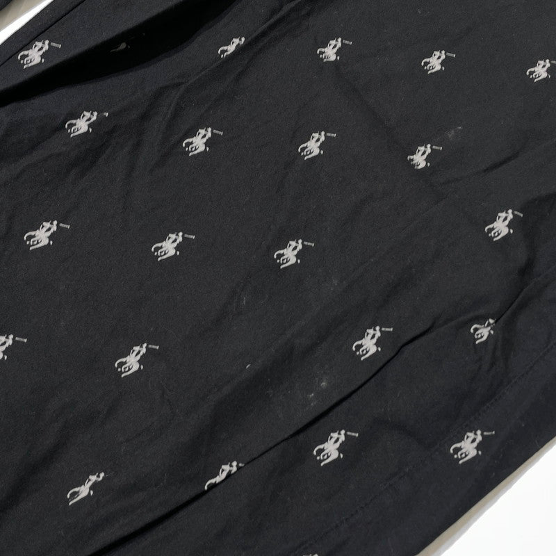 【中古品】【メンズ】 POLO by RALPH LAUREN ポロバイラルフローレン PONY PATTERN PAJAMA PANTS ポニーパターン パジャマ パンツ ボトムス 158-260727-yo-19-tei サイズ：LL カラー：ブラック 万代Net店