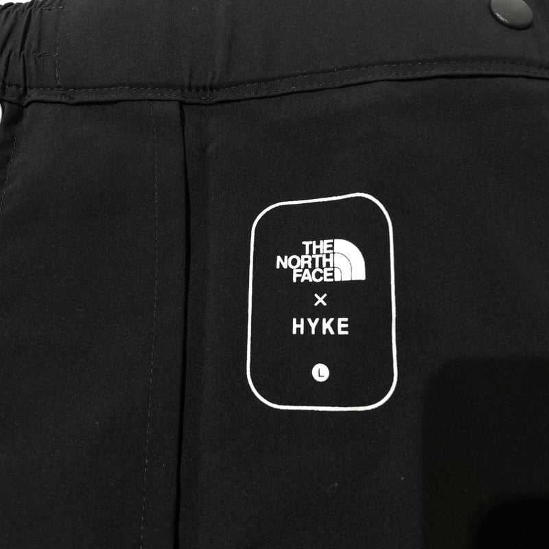 【中古品】【レディース】 THE NORTH FACE ザ・ノースフェイス × HYKE ハイク 別注コラボ TEC WRAP SHORT SKIRT "BLACK" テック ラップ ショートスカート ボトムス 151-260727-yo-18-tei サイズ：L カラー：ブラック 万代Net店