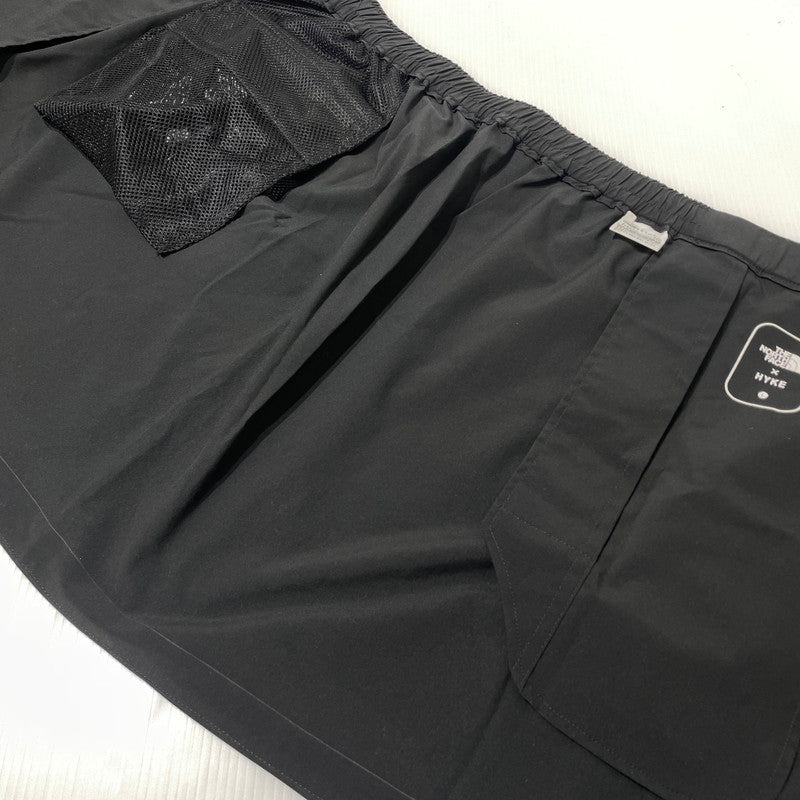 【中古品】【レディース】 THE NORTH FACE ザ・ノースフェイス × HYKE ハイク 別注コラボ TEC WRAP SHORT SKIRT "BLACK" テック ラップ ショートスカート ボトムス 151-260727-yo-18-tei サイズ：L カラー：ブラック 万代Net店