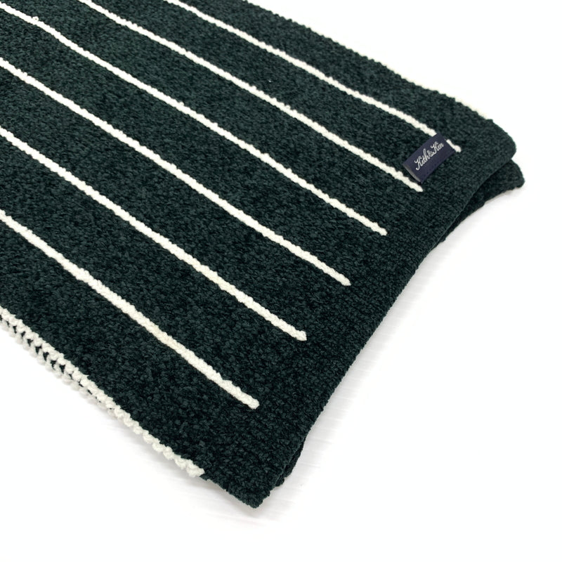 【中古品】【メンズ】 KITH ＆ KIN キス アンド キン PINSTRIPE CHENILLE SCARF KHM050070 ピンストライプ シェニール スカーフ アクセサリー マフラー 187-260727-ko-14-tei カラー：グリーン系 万代Net店