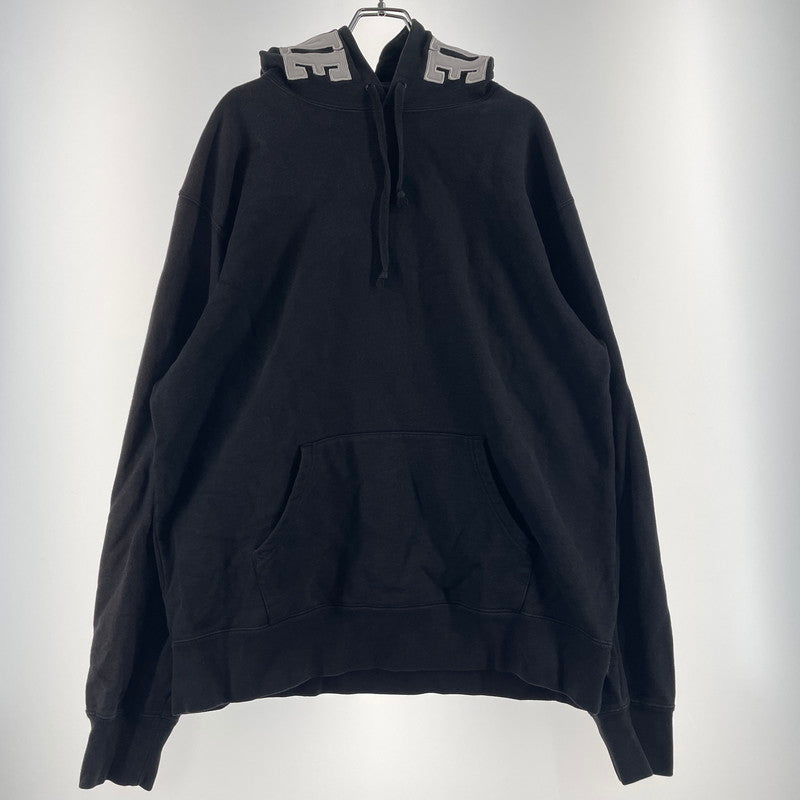 【中古品】【メンズ】 Supreme シュプリーム 19AW MIRRORED LOGO HOODED SWEATSHIRT ミラード ロゴフーディー スウェットシャツ トップス プルオーバーパーカー 149-260730-ss-05-tei サイズ：L カラー：ブラック 万代Net店