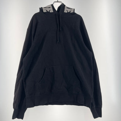 【中古品】【メンズ】 Supreme シュプリーム 19AW MIRRORED LOGO HOODED SWEATSHIRT ミラード ロゴフーディー スウェットシャツ トップス プルオーバーパーカー 149-260730-ss-05-tei サイズ：L カラー：ブラック 万代Net店